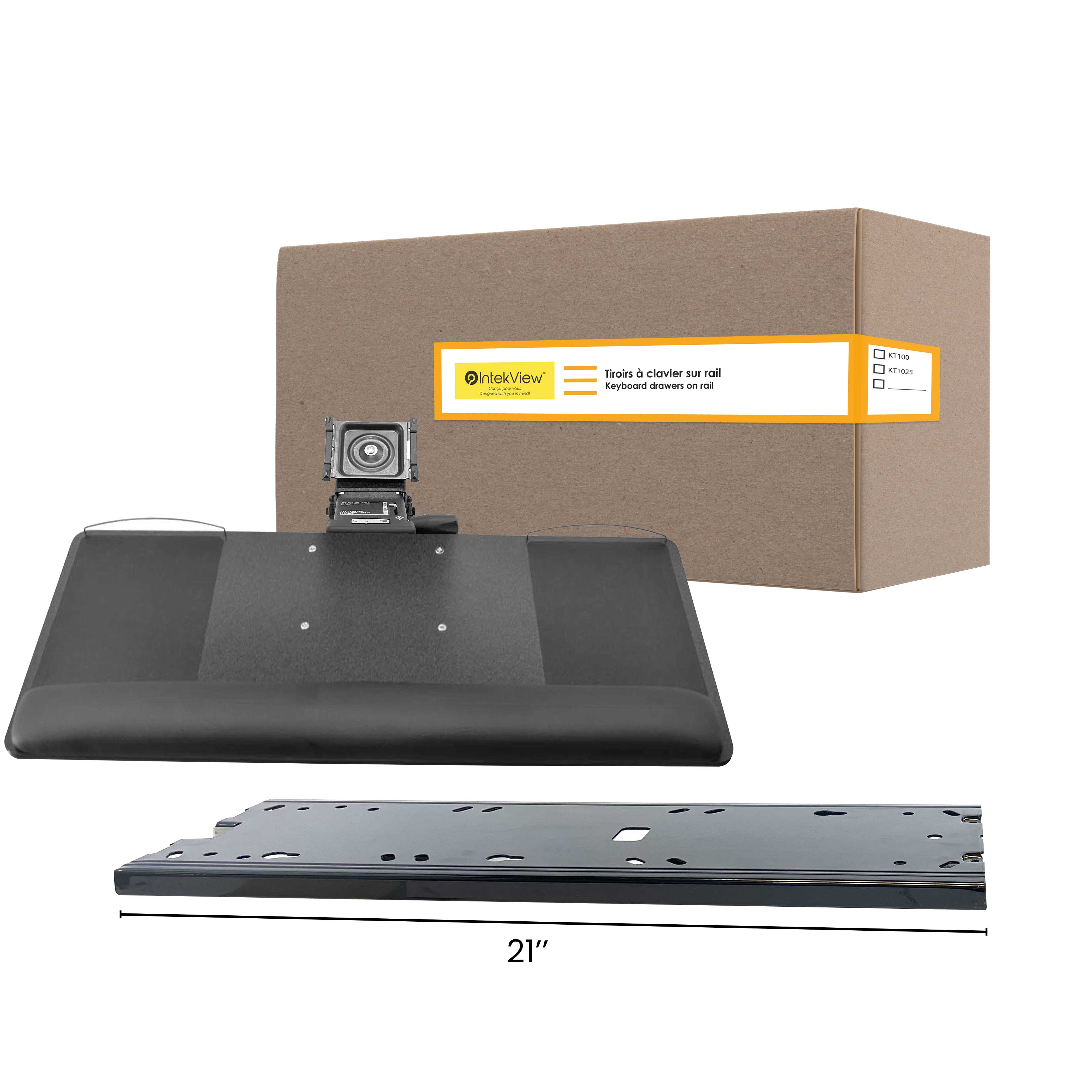 Plateau à clavier Ultimum (25''x10'') Ambidextre - Rail 21''