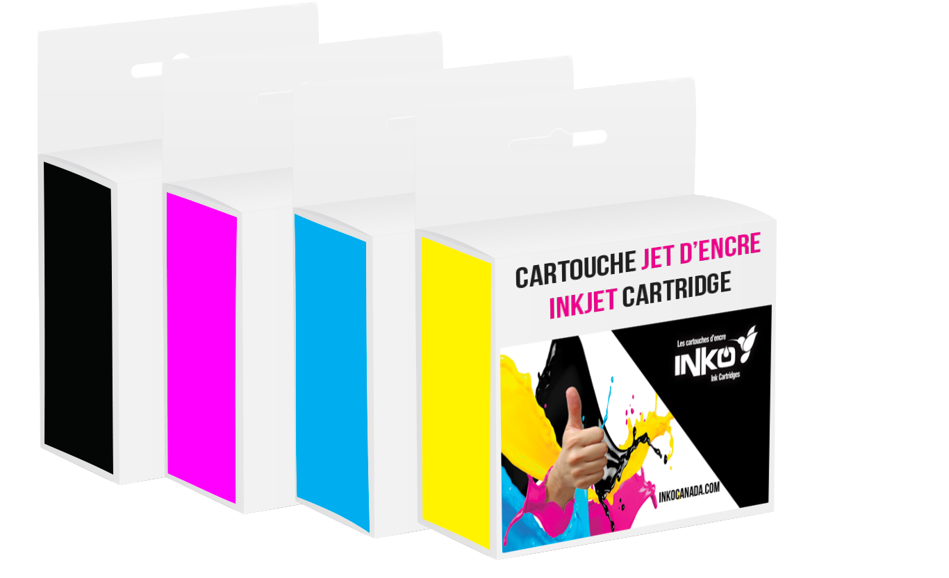 Ensemble Brother LC75 XL - Cartouches d'encre Inko