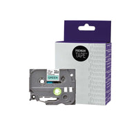 Brother TZ-731 BLACK/GREEN 12mm Alternative