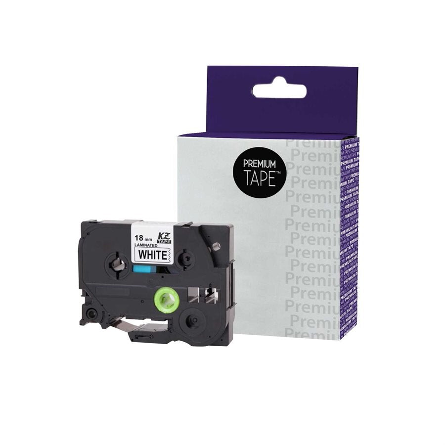 Brother TZeS-241 BK/White 18mm Alternative Extra Strength Adhesive