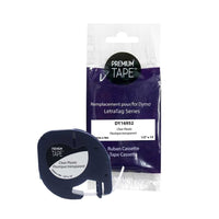 Dymo A16952 Plastic Label Alternative Black/Clear 12mm