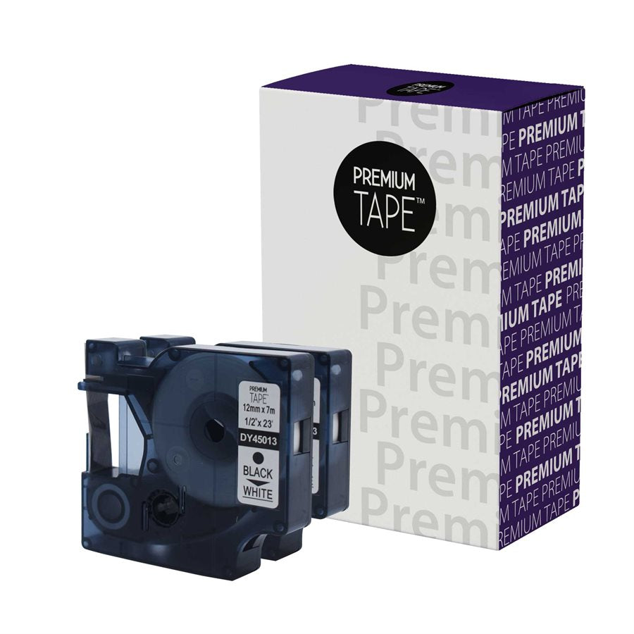 Dymo 1926208  D1 Ribbon Black/White 12mm / Pack of 2