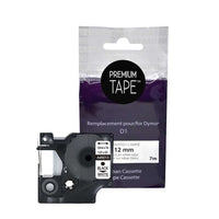 Dymo 45013 Alternative Ribbon Black/White 12mm (1/2'' x 23')