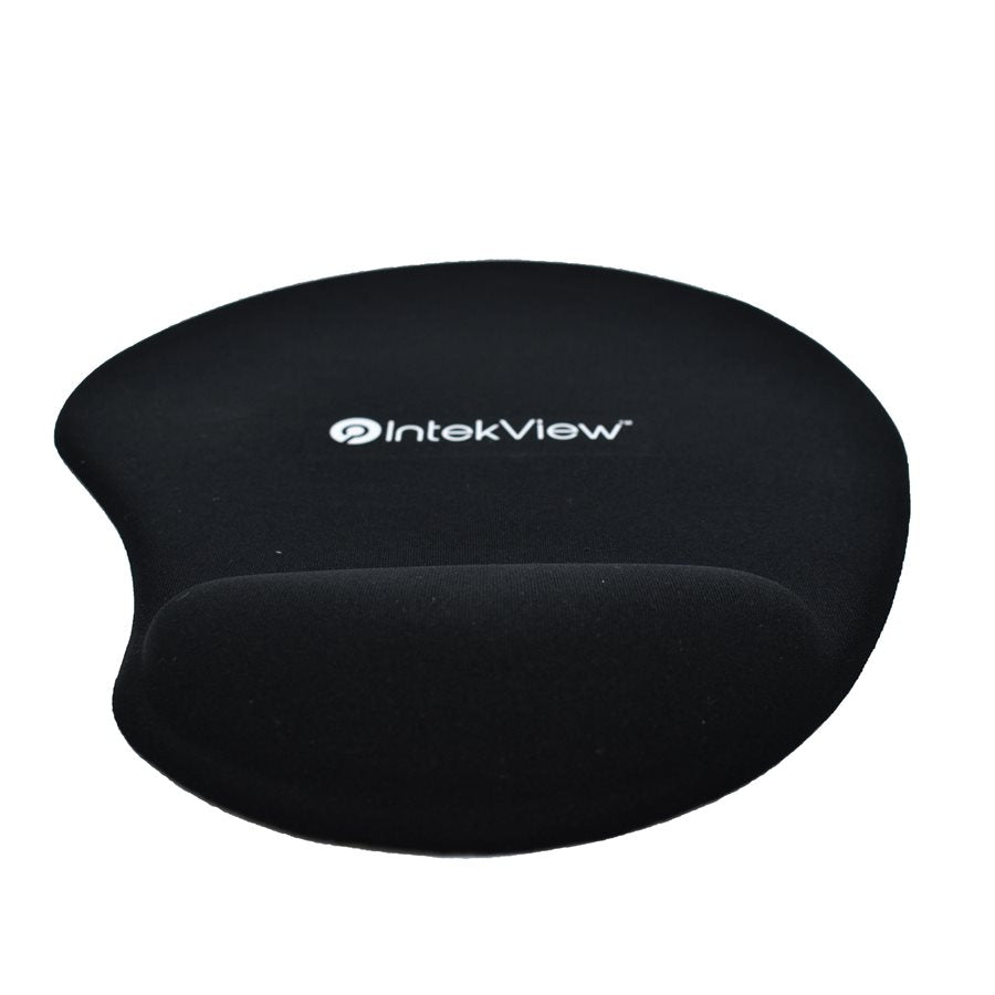 Tapis de souris Appuie-poignet en gel, Noir, Arrondi, 160g