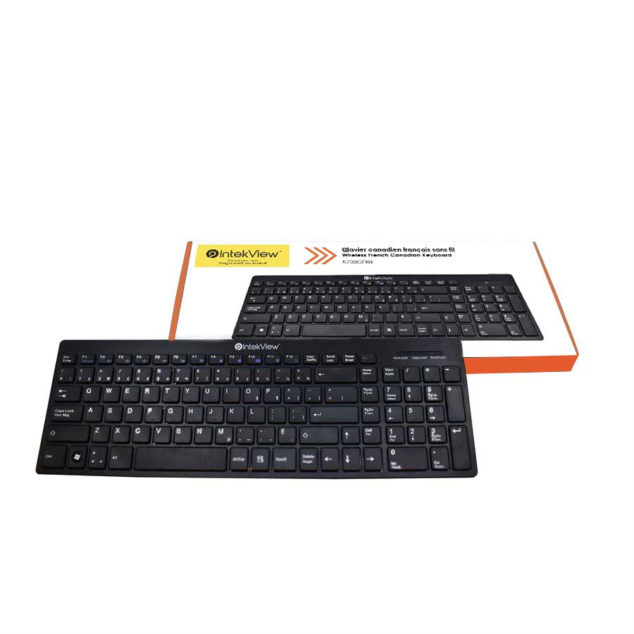 Clavier Ultra Mince IntekView V.2 Canadien Français Sans fil