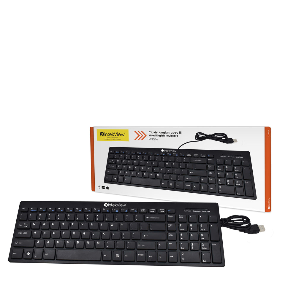 IntekView V.2 English Ultra Slim Keyboard wired