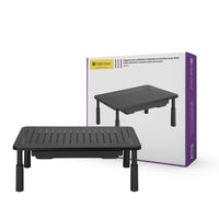 Height-adjustable computer stand with drawer