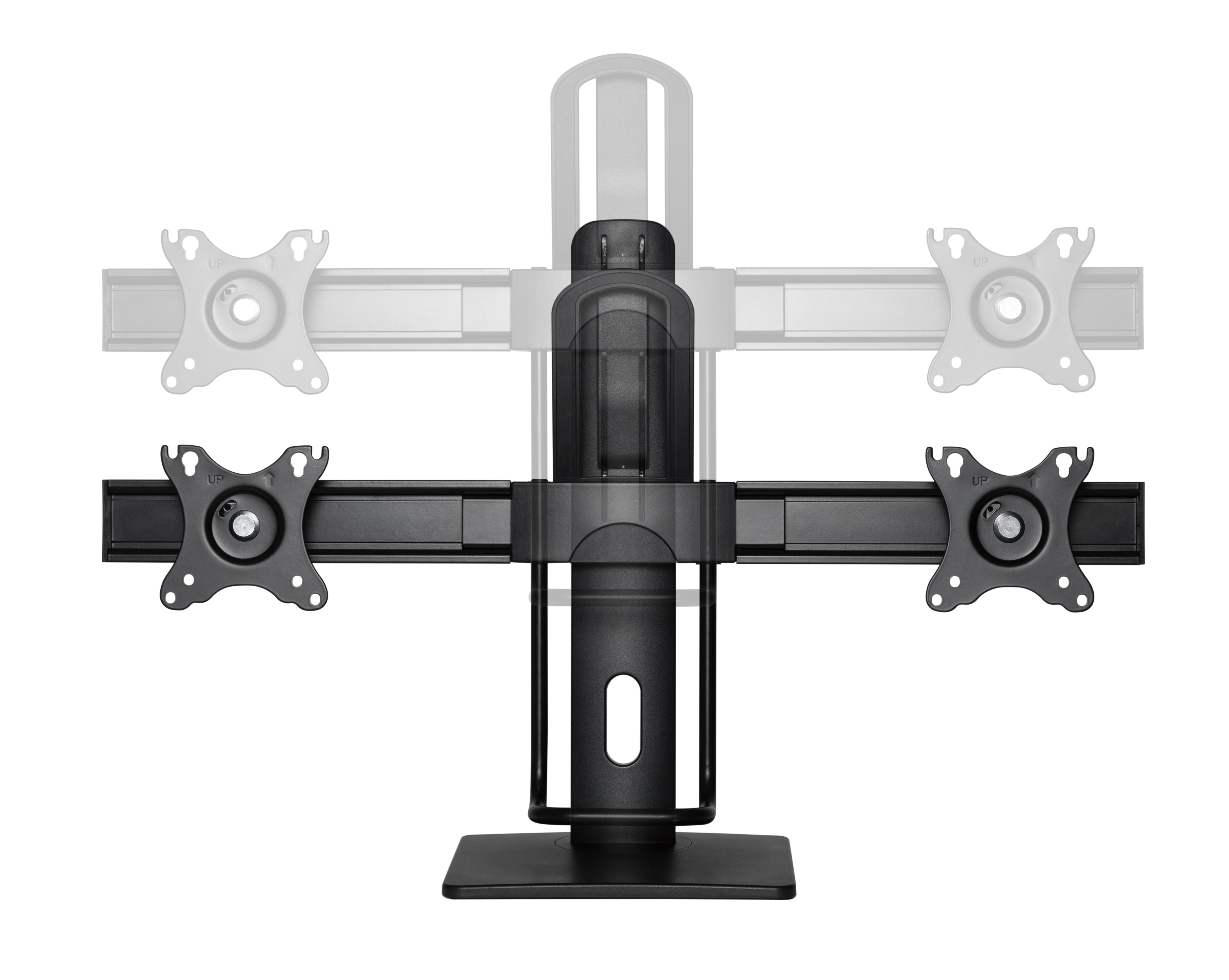 IntekView Support pour 2 écrans sur pied ajustable facile