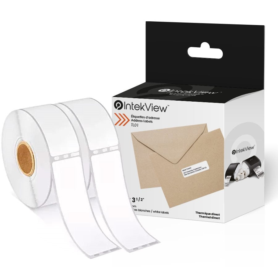 IntekView OEM Labels 1 1/8'' x 3 1/2'' (2 x 350)