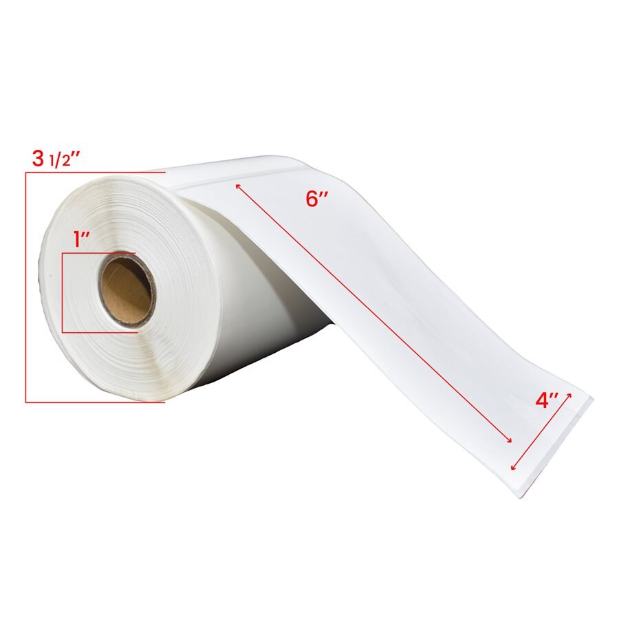 4x6'' Direct Thermal Labels 1''Core (250)